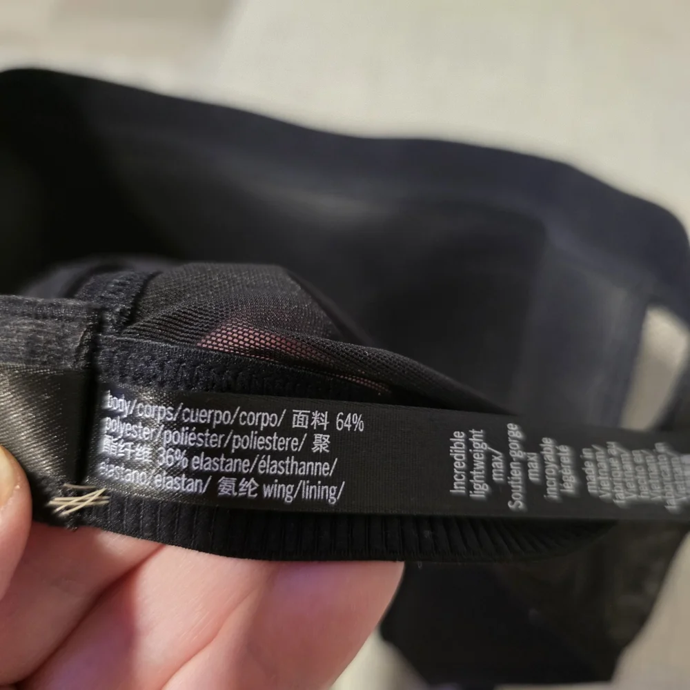 Victoria’s Secret Mesh Sports Bra 34D Black White Sheer Strappy Bra - Picture 8 of 9